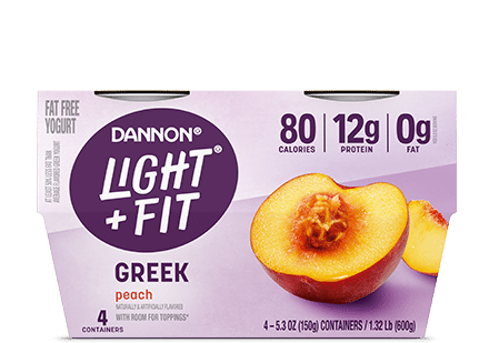 Light + Fit Peach Nonfat Greek Yogurt