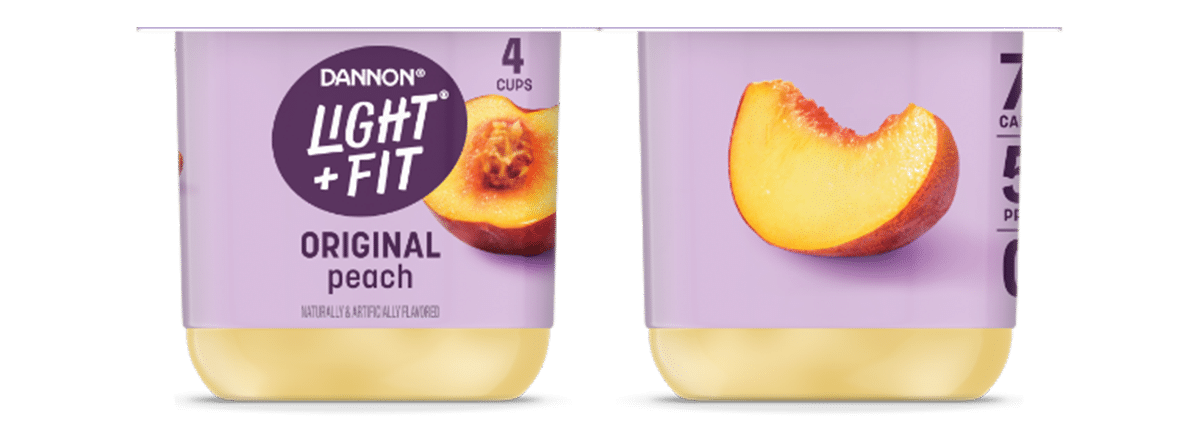 Light + Fit Peach Nonfat Yogurt