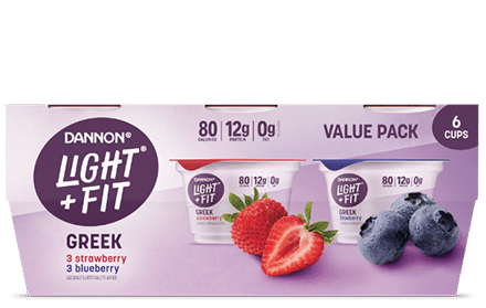 Light + Fit Strawberry Blueberry Nonfat Greek Yogurt