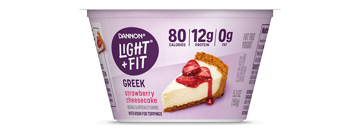 Light + Fit Strawberry Cheesecake Nonfat Greek Yogurt